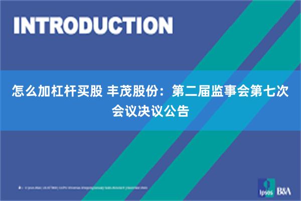 怎么加杠杆买股 丰茂股份：第二届监事会第七次会议决议公告