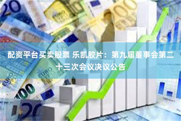 配资平台买卖股票 乐凯胶片：第九届董事会第二十三次会议决议公告