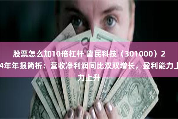 股票怎么加10倍杠杆 肇民科技（301000）2024年年报简析：营收净利润同比双双增长，盈利能力上升