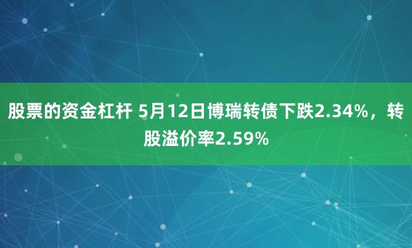 股票的资金杠杆 5月12日博瑞转债下跌2.34%，转股溢价率2.59%
