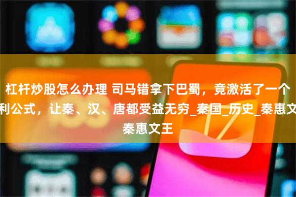 杠杆炒股怎么办理 司马错拿下巴蜀，竟激活了一个胜利公式，让秦、汉、唐都受益无穷_秦国_历史_秦惠文王