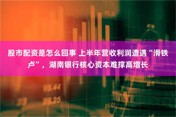 股市配资是怎么回事 上半年营收利润遭遇“滑铁卢”，湖南银行核心资本难撑高增长